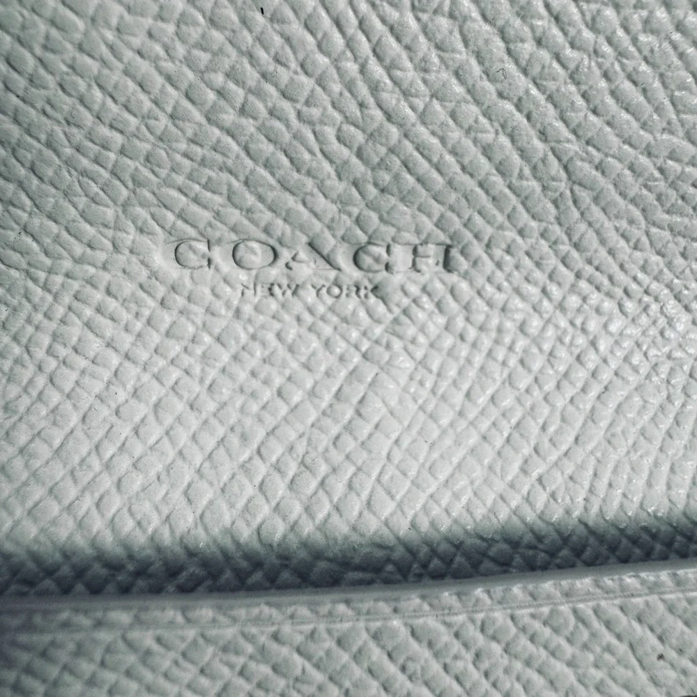 Coach F57319 Signature Canvas White Leather Long Wallet Checkbook Clutch Bifold